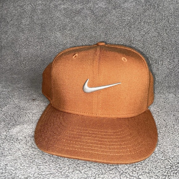 Nike Other - Nike True Orange Logo Center Swoosh Adult One Size Fits Most Fitted Hat